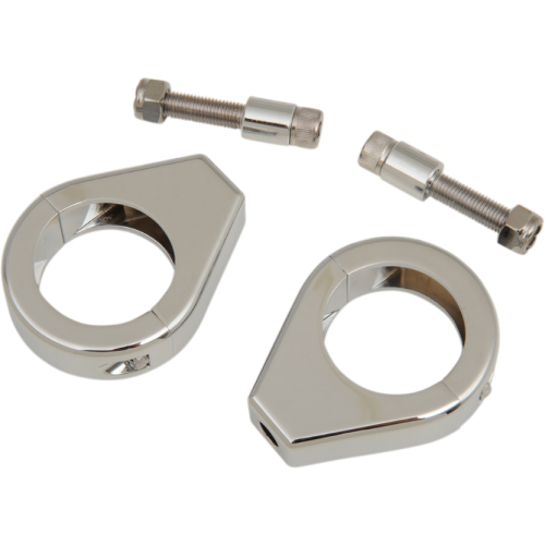 PartzBiz HD: 4418152-Drag Chrome 39mm Smooth Fork Turn Signal Clamp Mounts Harley & Metric Custom PartzBiz HD: 4418152-Drag Chrome 39mm Smooth Fork Turn Signal Clamp Mounts Harley & Metric Custom