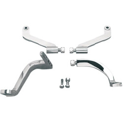 PartzBiz HD DSDS530620 - Drag Chrome 4-Piece Driver Floorboard Mounting Brackets 99-08 Harley Touring DS-530620 DS530620 057091-BC5 Bagger Dresser