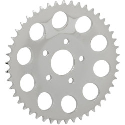 PartzBiz HD DS12100607 - Drag Chrome 49 Tooth .46" Offset Dished Rear Wheel Sprocket 530 Chain 86-99 HD | 1210-0607
