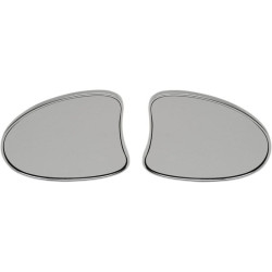 PartzBiz HD DS06401096 - Drag Chrome Deluxe Fairing Mount Mirrors for Harley FLHX Batwing Models 14-17 | 0640-1096