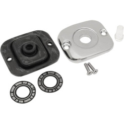 PartzBiz HD DS17310469 - Drag Chrome Front Brake Master Cylinder Cover for Harley XL Touring Softail Dyna Repl OEM 45004-96