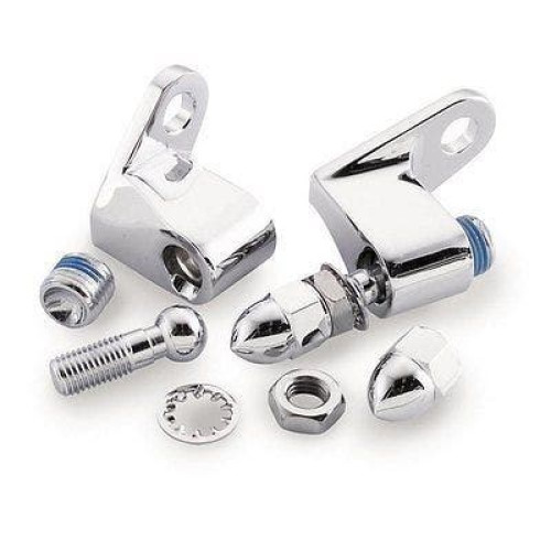 PartzBiz HD: 4418107-Drag Chrome Front Turn Signal Mount Kit Harley Softail Dyna XL Repl 68266-03