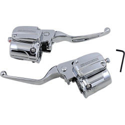 PartzBiz HD DS06102186 - Drag Chrome Handlebar Controls Hydraulic Brake Clutch ABS Harley Road Glide 15-16