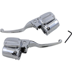 PartzBiz HD DS06102184 - Drag Chrome Handlebar Controls Hydraulic Brake Clutch ABS Harley Road Glide 17-Up