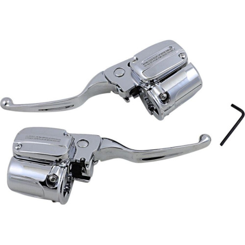 PartzBiz HD: 4418113-Drag Chrome Handlebar Controls Hydraulic Brake Clutch ABS Harley Road Glide 17-Up