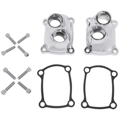 PartzBiz HD: 4418115-Drag Chrome Lifter Cover Kit w/ Gaskets Repl OE 257008-90 Harley M8 17-Up