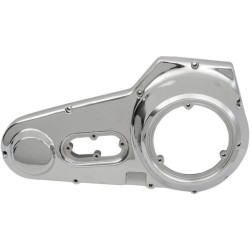 PartzBiz HD DSDS375623 - Drag Chrome Outer Primary Cover 8 Hole 4 Speed Harley Shovelhead FX 71-85 DS-375623 DS375623 transmission replacement OE old school chopper 