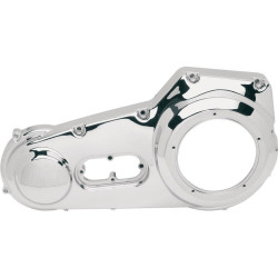 PartzBiz HD DS11070036 - Drag Chrome Outer Primary Cover 8 Hole Harley ST Twin Cam FXD FLS FXS 99-06 1107-0036 11070036 transmission replacement OE old school chopper 