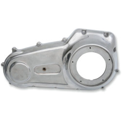 PartzBiz HD DS11070325 - Drag Chrome Outer Primary Cover Harley Twin Cam Dyna FXD 06-17 1107-0325 11070325 transmission replacement OE old school chopper 