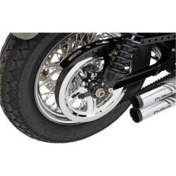 PartzBiz HD DS12010520 - Drag Chrome Outer Rear Pulley Insert Cover Harley Sportster XL 04-16 sporty custom upgrade replacement  1201-0520 12010520