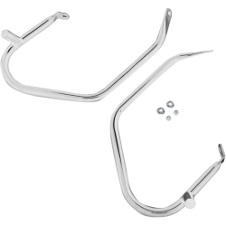 PartzBiz HD DS05051563 - Drag Chrome Saddlebags Guards Support Kit Harley Touring FLH/T 97-08