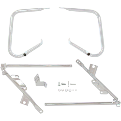 PartzBiz HD DS35011424 - Drag Chrome Saddlebags Guards Support Kit OE Repl 4928209B Harley Touring 09-13