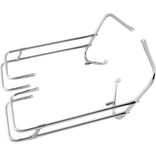 PartzBiz HD: 4418066-Drag Chrome Saddlebags Guards Support Kit OE Repl 9121697 Harley Touring 97-08