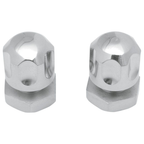 PartzBiz HD: 4418068-Drag Chrome Six-Shooter Solo Seat Mount Knob Nuts Harley Touring 99-20