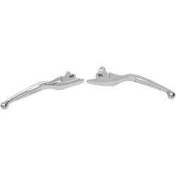 PartzBiz HD DS06101955 - Drag Chrome Slotted Hand Brake & Hydraulic Clutch Levers 17-18 Harley Touring 0610-1955