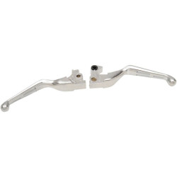 PartzBiz HD DS06100796 - Drag Chrome Slotted Wide Brake Clutch Lever Set Harley Sportster XL 14-17 | 0610-0796