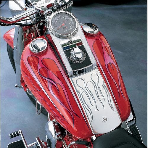 PartzBiz HD: 4418083-Drag Chrome Speedometer Speedo Dash Panel Cover Housing Kit 86-90 Harley FX