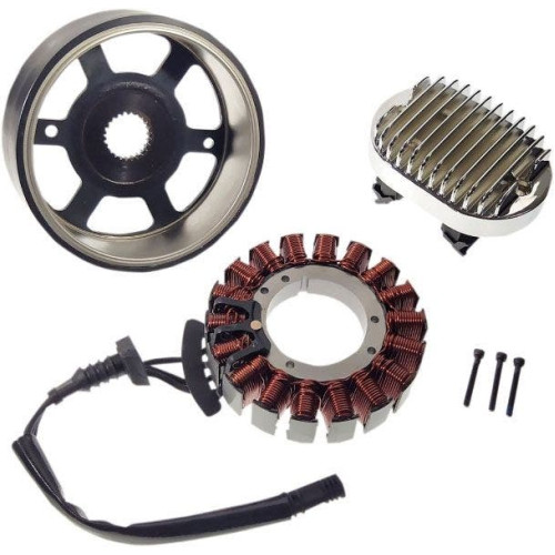 PartzBiz HD: 4418046-Drag Chrome Stator & Regulator Charging Kit OE Spec Harley Softail M8 18-Up