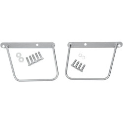 PartzBiz HD DSDS110846 - Drag Chrome Steel Saddlebag Support Brackets Plate Mount Harley 84-99 Softail | DS-110846 Repl OEM 91790-84