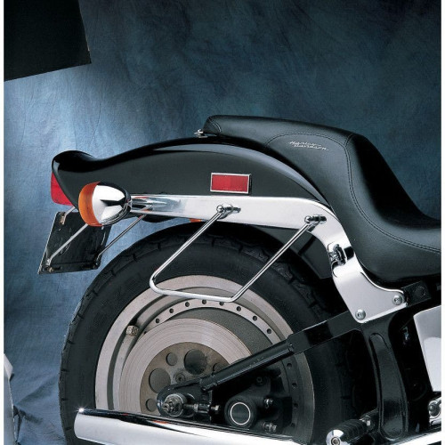 PartzBiz HD: 4418050-Drag Chrome Steel Saddlebag Support Brackets Two Bolt Harley 84-99 Softail | DS-110847 Repl OEM 91790-84A