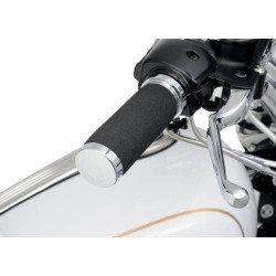PartzBiz HD DSDS243122 - Drag DS-243122 Chrome Sundance Grips 99-17 Harley Big Twin 86-18 XL 