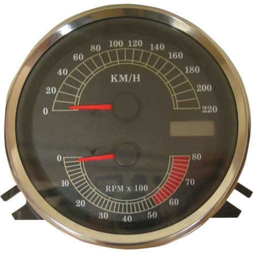 PartzBiz HD: 4418042-Drag Electronic Speedo & Tachometer Combo KM/H Gauge Harley Softail FXDWG FLHR | 2210-0332
