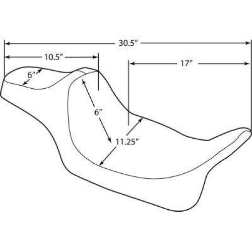 PartzBiz HD: 4418005-Drag Extended Reach Predator III 2-Up Seat Black Diamond Harley FLH/T 08-Up 0801-1260 08011260 Harley-Davidson Electra Glide Road Glide Road King Street Glide Tri Glide FLHT FLHR FLTR FLHX
