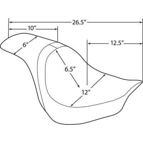 PartzBiz HD: 4418011-DS EZ-ON Mount Solo Scorpion Stitch Harley Seat for 18-23 FXBR/S | 0802-1272