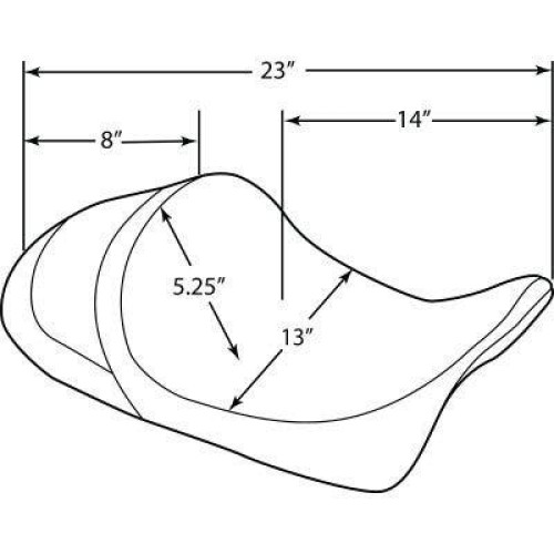 PartzBiz HD: 4418015-Drag EZ-On Predator Forward Low Solo Seat Solar Reflective Leather HD FLH/T 08-Up 0801-1251 08011251 Harley-Davidson Electra Glide Road Glide Road King Street Glide Tri Glide FLHT FLHR FLTR FLHX