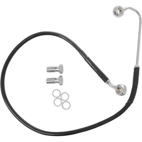 PartzBiz HD: 4417978-Drag Front Extended +6 Black Vinyl Brake Line Harley 12-13 FXS W/ ABS Upper | 1741-3770