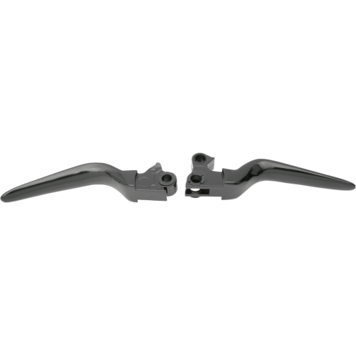 PartzBiz HD: 4417957-Drag Gloss Black Wide Blade Hand Lever Set for Harley 96-17 Big Twin 96-03 XL  | 0610-0211
