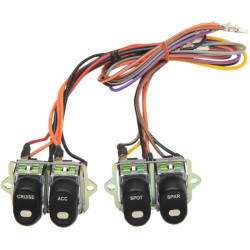 PartzBiz HD DS21060221 - Drag Inner Fairing Cap 4 Accessory Cruise Spot Speaker Switch Control Kit Harley | 2106-0221