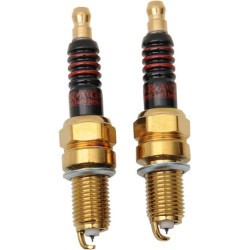 PartzBiz HD DS21030231 - Drag Iridium Spark Plugs Pair Harley 99-16 Twin Cam & 86-16 XL Sportster Repl 6R12 