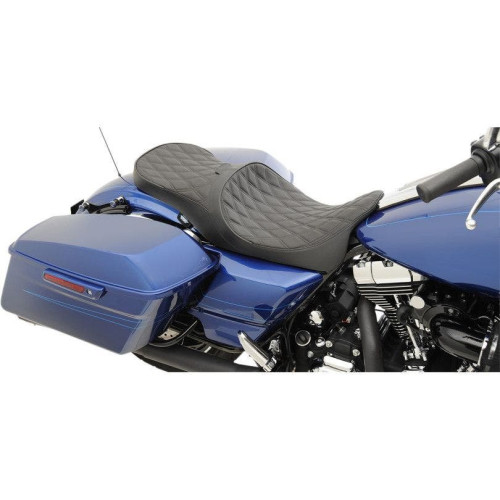 PartzBiz HD: 4417896-Drag Low Profile Double Diamond Touring Seat Driver Backrest Provision Harley FL | 0801-1008
