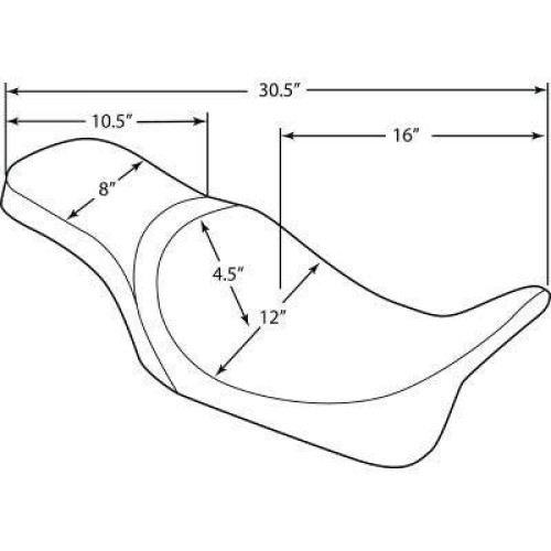 PartzBiz HD: 4417863-Drag Predator 2-Up Seat Solar Reflective Leather Diamond Red HD FLH/T 08-Up 0801-1272 08011272 Harley-Davidson Electra Glide Road Glide Road King Street Glide Tri Glide FLHT FLHR FLTR FLHX