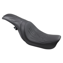 PartzBiz HD DS08030290 - Drag Predator Flame Stitch Black Solar Reflective Leather Harley Seat for Dyna 06-17 | 0803-0290 PartzBiz HD DS08030290 - Drag Predator Flame Stitch Black Solar Reflective Leather Harley Seat for Dyna 06-17 | 0803-0290