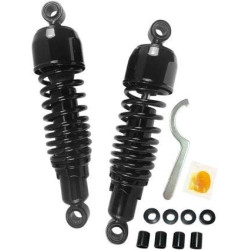 PartzBiz HD DS13101834 - Drag Premium Low Profile Black 10.5" Adjustable Rear Spring Shocks XL  | 1310-1189
