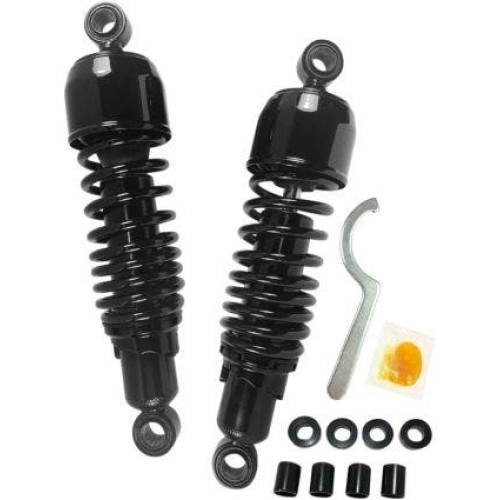 PartzBiz HD: 4417843-Drag Premium Low Profile Black 10.5" Adjustable Rear Spring Shocks XL  | 1310-1189