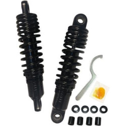 PartzBiz HD DS13101828 - Drag Premium Low Profile Black 10.5" Adjustable Rear Spring Shocks XL  | 1310-1189