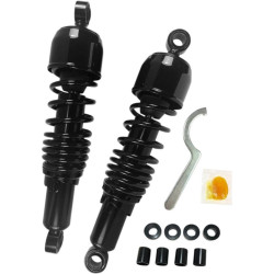PartzBiz HD DS13101836 - Drag Premium Low Profile Black 10.5" Adjustable Rear Spring Shocks XL  | 1310-1189