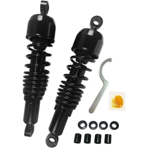 PartzBiz HD: 4417845-Drag Premium Low Profile Black 10.5" Adjustable Rear Spring Shocks XL  | 1310-1189