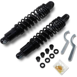 PartzBiz HD DS13101830 - Drag Premium Low Profile Black 10.5" Adjustable Rear Spring Shocks XL  | 1310-1189