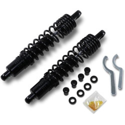 PartzBiz HD DS13101832 - Drag Premium Low Profile Black 10.5" Adjustable Rear Spring Shocks XL  | 1310-1189