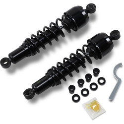 PartzBiz HD DS13101838 - Drag Premium Low Profile Black 10.5" Adjustable Rear Spring Shocks XL  | 1310-1189