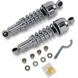 PartzBiz HD DS13101835 - Drag Premium Low Profile Black 10.5" Adjustable Rear Spring Shocks XL  | 1310-1189