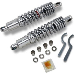 PartzBiz HD DS13101841 - Drag Premium Low Profile Black 10.5" Adjustable Rear Spring Shocks XL  | 1310-1189