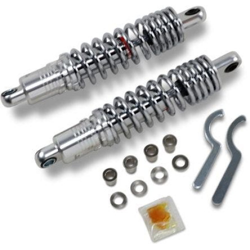PartzBiz HD: 4417814-Drag Premium Low Profile Black 10.5" Adjustable Rear Spring Shocks XL  | 1310-1189