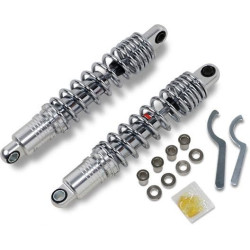 PartzBiz HD DS13101831 - Drag Premium Low Profile Black 10.5" Adjustable Rear Spring Shocks XL  | 1310-1189