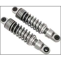 PartzBiz HD DS13101191 - Drag Premium Ride-Height Chrome 11" Adjustable Rear Spring Shocks XL  | 1310-1191