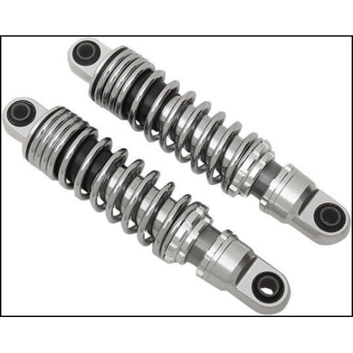 PartzBiz HD: 4417830-Drag Premium Ride-Height Chrome 11" Adjustable Rear Spring Shocks XL  | 1310-1191